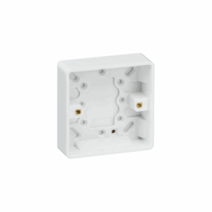 Knightsbridge White Curved Edge Single 25mm Pattress Box