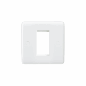 Knightsbridge White 1G Modular Faceplate
