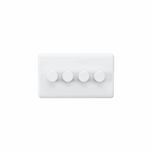 Knightsbridge White 4G 2-way 40-400W (3-100W LED) Leading Edge Dimmer