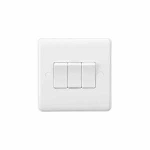 Knightsbridge White Curved Edge 10AX 3G 2-way Switch