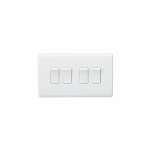 Knightsbridge White Curved Edge 10AX 4G 2-way Switch
