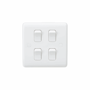 Knightsbridge White 10AX 4G 2-way Switch (on single plate)