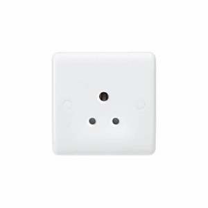 Knightsbridge White Curved Edge 5A Unswitched Socket