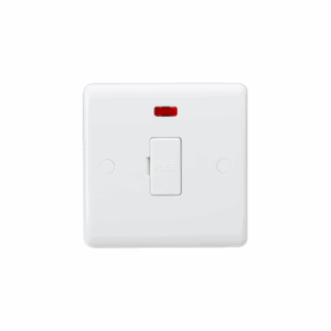 Knightsbridge White Curved Edge 13A Fused Spur Unit with Neon