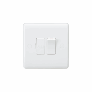 Knightsbridge White 13A Switched Fused Spur Unit with Flex Outlet from Base