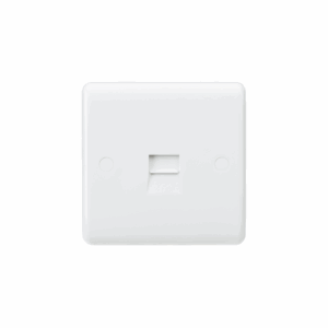 Knightsbridge White Curved Edge Telephone Master Socket