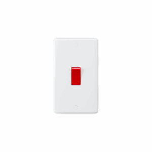 Knightsbridge White Curved Edge 45A DP Switch (2G size)