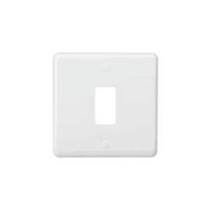 Knightsbridge White 1G Grid Faceplate