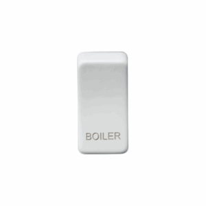 Knightsbridge Matt White Switch cover marked BOILER