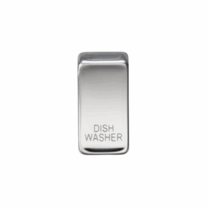 Knightsbridge Polished Chrome Switch cover marked DISHWASHER
