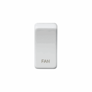 Knightsbridge Matt White Switch cover marked FAN
