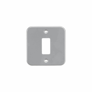 Knightsbridge Silver/Grey Metalclad 1G grid faceplate