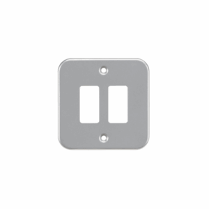 Knightsbridge Silver/Grey Metalclad 2G grid faceplate
