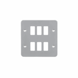 Knightsbridge Silver/Grey Metalclad 8G grid faceplate