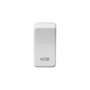 Knightsbridge Matt White Switch cover marked HOB