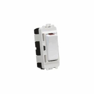 Knightsbridge Matt White 20AX DP module with LED indicator