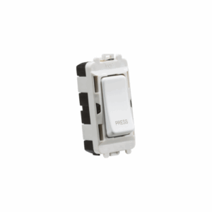 Knightsbridge Matt White 20AX 2 way retractive SP module (marked PRESS)