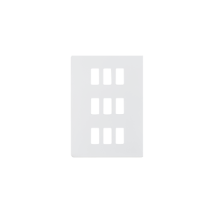 Knightsbridge Matt White Screwless 9G grid faceplate