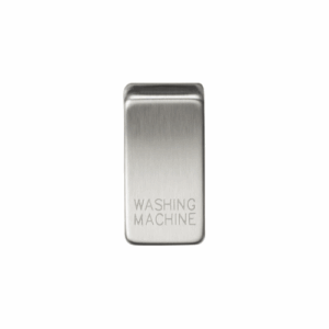Knightsbridge Brushed Chrome Switch cover marked WASHING MACHINE