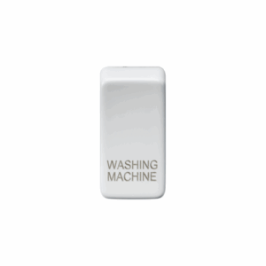 Knightsbridge Matt White Switch cover marked WASHING MACHINE