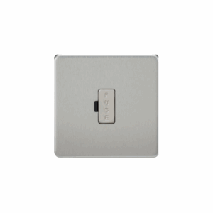 Knightsbridge Screwless Brushed Chrome 13A Fused Spur Unit