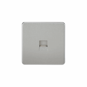 Knightsbridge Brushed Chrome Telephone Extension Socket