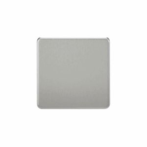 Knightsbridge Screwless Brushed Chrome 1G Blanking Plate