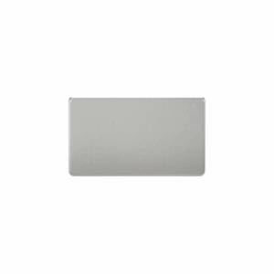 Knightsbridge Screwless Brushed Chrome 2G Blanking Plate