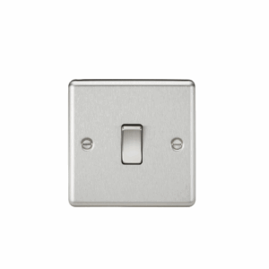 Knightsbridge Raised Edge Brushed Chrome 10AX 1G Intermediate Switch