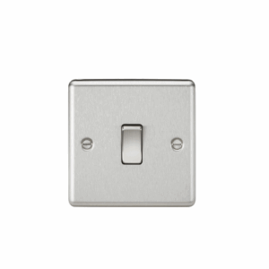 Knightsbridge Brushed Chrome 10AX 1G 2-way Switch