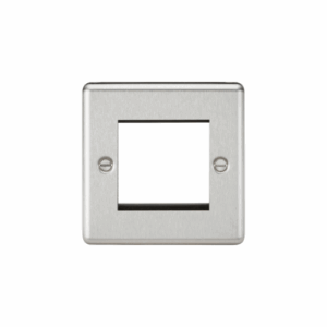 Knightsbridge Raised Edge Brushed Chrome 2G Modular Faceplate