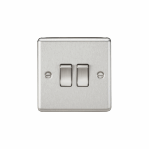 Knightsbridge Brushed Chrome 10AX 2G 2-way Switch
