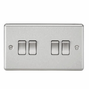 Knightsbridge Brushed Chrome 10AX 4G 2-way Switch