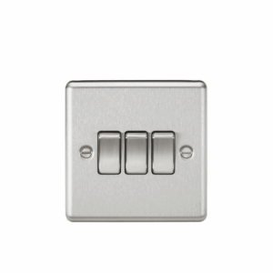 Knightsbridge Brushed Chrome 10AX 3G 2-way Switch