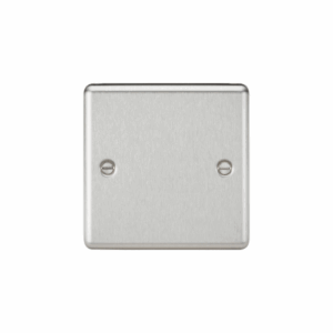 Knightsbridge Raised Edge Brushed Chrome 1G Blanking Plate