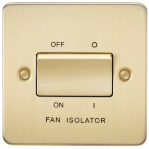 Knightsbridge Brushed Brass 10A Fan Isolator Switch