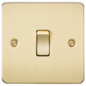 Knightsbridge Brushed Brass 10AX 1G 2-way Switch