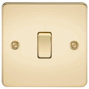 Knightsbridge Polished Brass 10AX 1G 2-way Switch