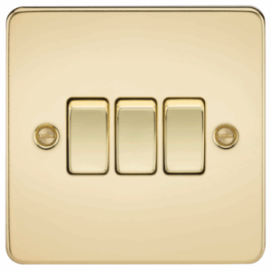 Knightsbridge Polished Brass 10AX 3G 2-way Switch