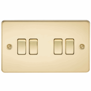 Knightsbridge Polished Brass 10AX 4G 2-way Switch