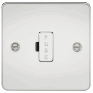 Knightsbridge Flat Plate Polished Chrome 13A Fused Spur Unit