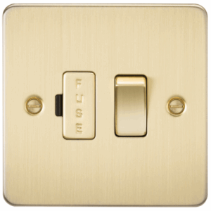 Knightsbridge Brushed Brass 13A Switched Fused Spur Unit