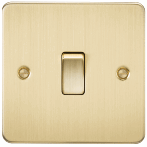 Knightsbridge Brushed Brass 20A 1G DP Switch