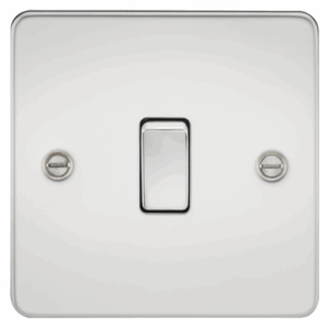 Knightsbridge Flat Plate Polished Chrome 20A 1G DP Switch