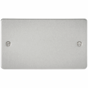 Knightsbridge Flat Plate Brushed Chrome 2G Blanking Plate