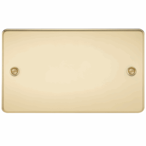 Knightsbridge Polished Brass 2G Blanking Plate