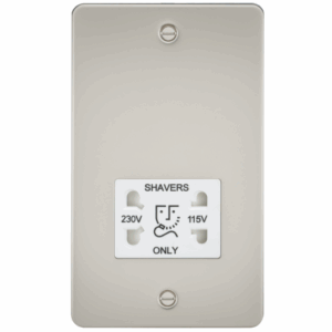 Knightsbridge Pearl 115/230V Dual Voltage Shaver Socket with Insert