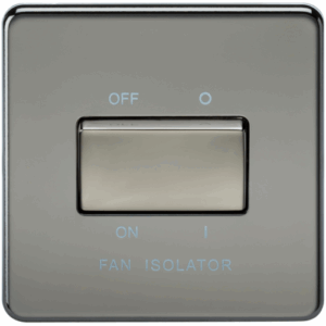 Knightsbridge Black Nickel 10A Fan Isolator Switch