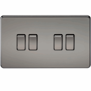 Knightsbridge Black Nickel 10AX 4G 2-way Switch