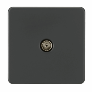 Knightsbridge Anthracite TV Outlet (Non-Isolated)